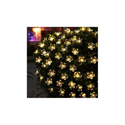Guirnalda Solar Para Exterior Decoración Flores Calidas