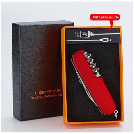 Encendedor De Arco Dual Metal Y Plástico 5 En 1 Multifuncion