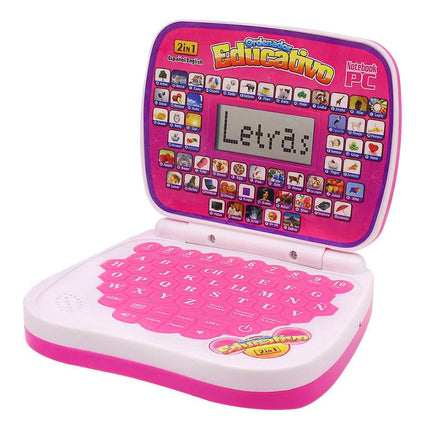 Computadora Infantil Didactica Con Sonido Rosa
