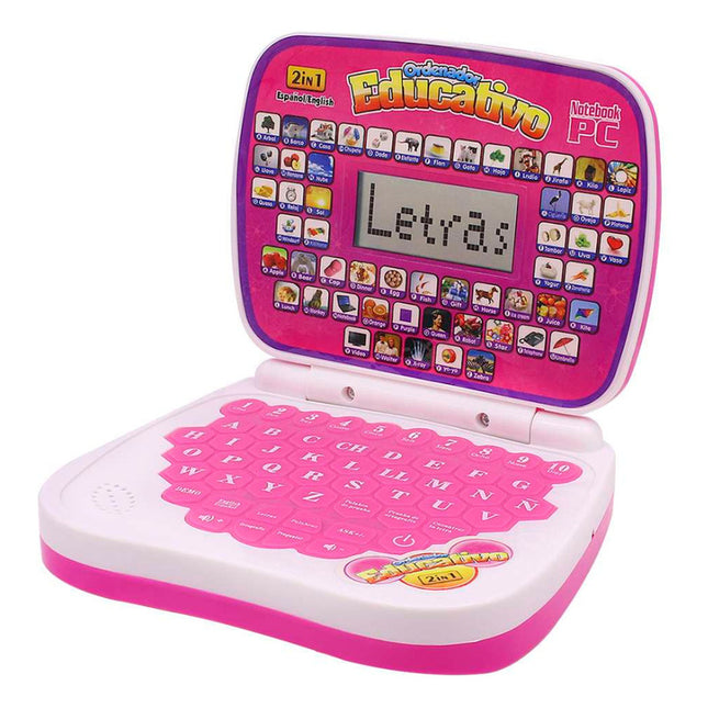 Computadora Infantil Didactica Con Sonido Rosa