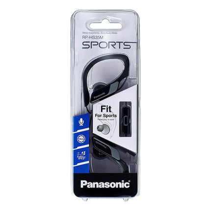 Auricular Panasonic Con Microfonorp-hs35mpp-k Negro Con Gris Negro