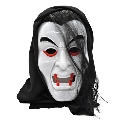 Máscara De Vampiro Con Velo Y Pelos 25x15cm X