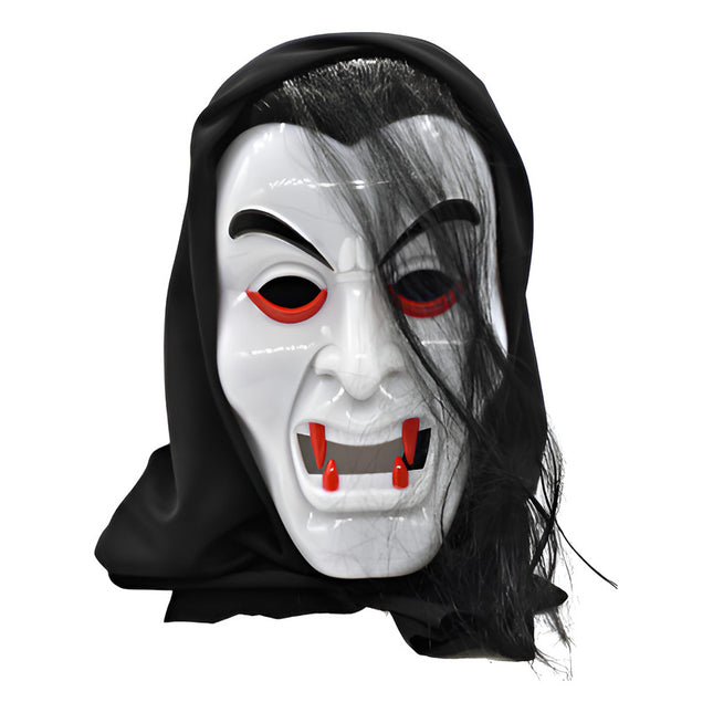 Máscara De Vampiro Con Velo Y Pelos 25x15cm X
