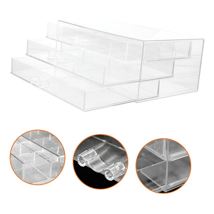 Organizador Acrílico Con Cajones Para Cosméticos 21x14x9cm Transparente