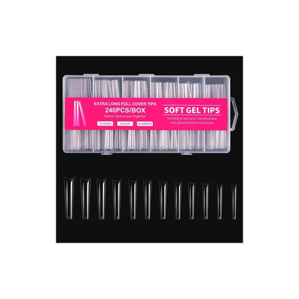 Uñas Postizas Cobertura Completa Extra Largas X 240 Pcs V