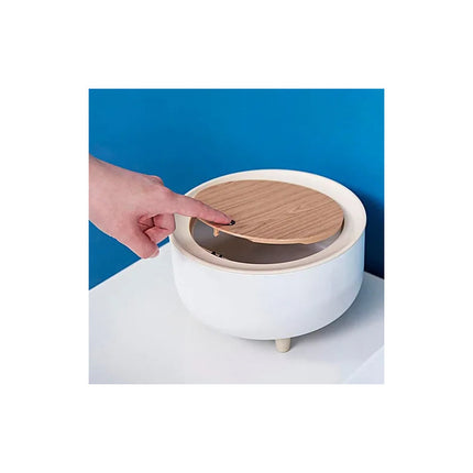 Papelera Mini Tapa Táctil Recipiente Residuos B