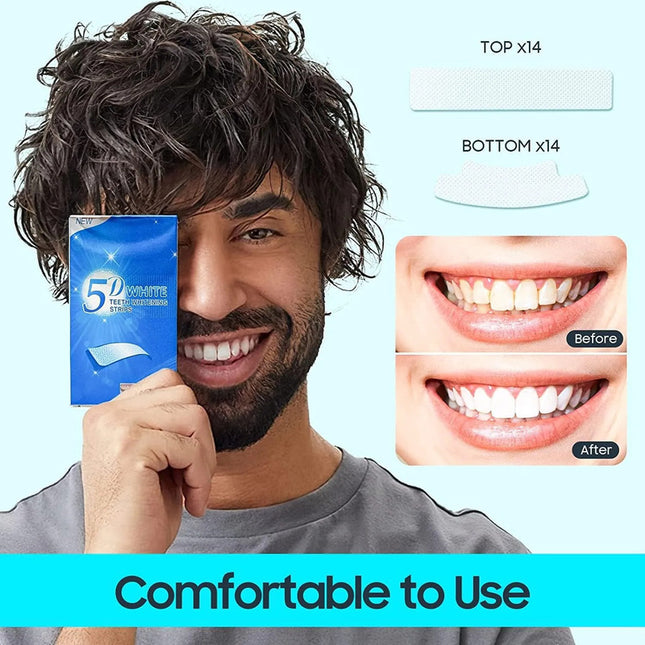Tiras Blanqueadoras De Dientes Esmalte Seguro  White 5d