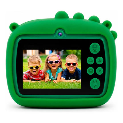 Camara De Fotos Dual Instantanea Infantil Varios Diseños Verde