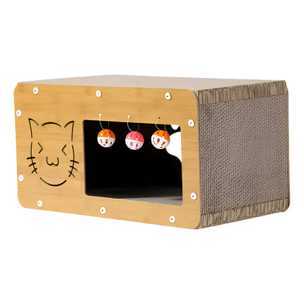 Cama Para Gatos Con Rascador Y Juguetes Grande X