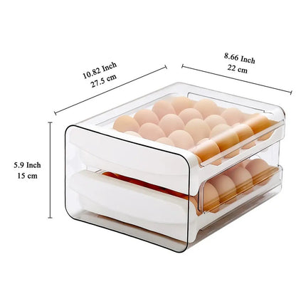 Caja Organizador Para Huevos 32 Unidades Transparente
