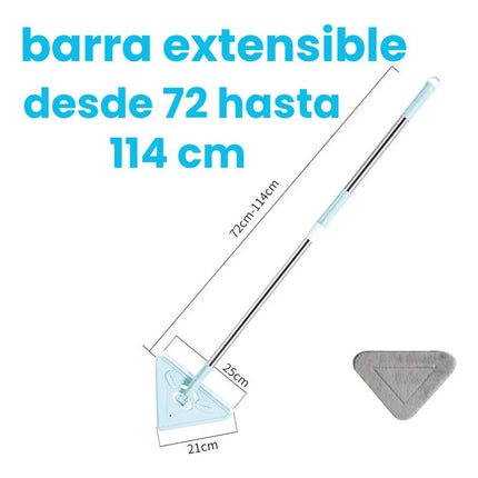 Mopa Trapeado Triangular Giratoria 360 ° 3 En 1 Verde