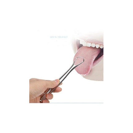 Limpiador De Lengua Lingual Limpiador  Acero Inoxidable Plateado