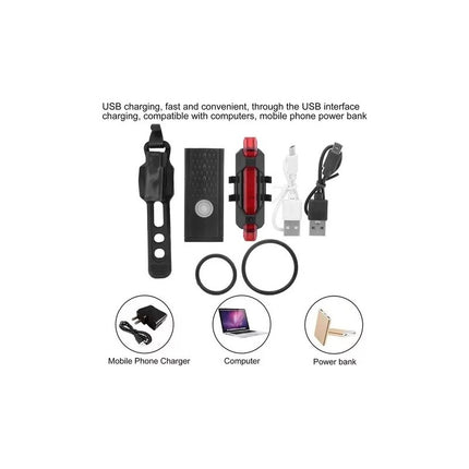 Kit De Luces Led Bicicleta Delantera Y Trasera Recargables