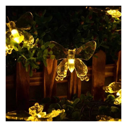 Luces Solar Guirnalda Mariposas Decoracion X