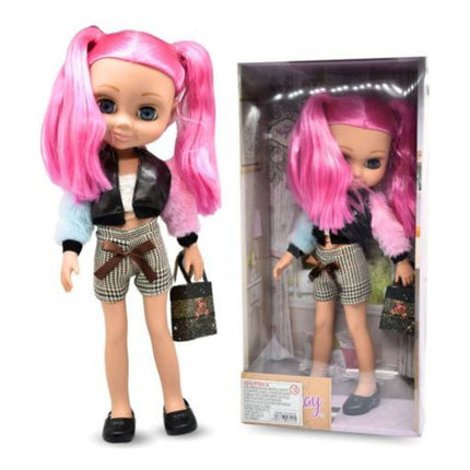 Muñeca Musical De Goma Con Ropa Invernal 36cm