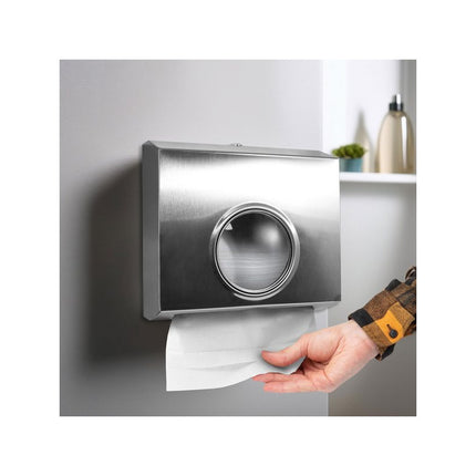 Porta Toallitas P/bano Metalico Con Llave Gris