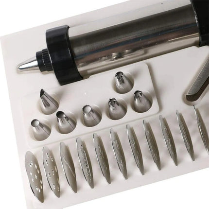 Set Completo De Repostería 7 Punteros Y 12 Moldes De Galleta Gris