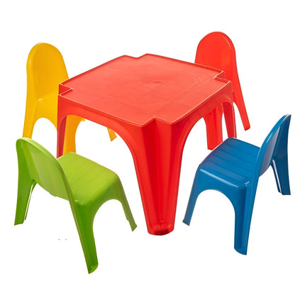 Mesa Y 4 Sillas Starplay, De Plástico Para Niños Multicolor