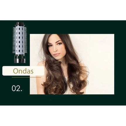 Cepillo Secador Brushing 3 Cabezales Silicona 1200 W