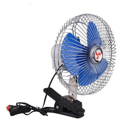 Ventilador 12v Oscilante Cabina Auto Camioneta Pinza V40 Azul