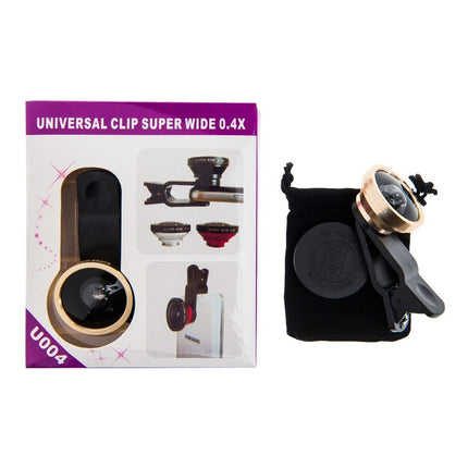 Lente Zoom 0.4 Ojo De Pez Universal  Con Clip