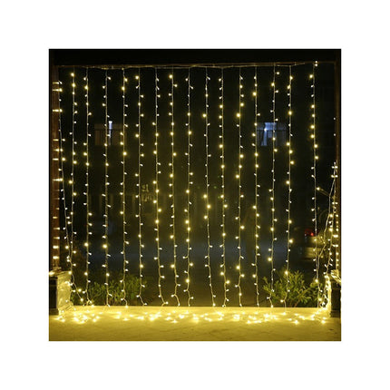Cortina Lluvia 200 Luces Blanca Cálida Led 2x2m Decoración