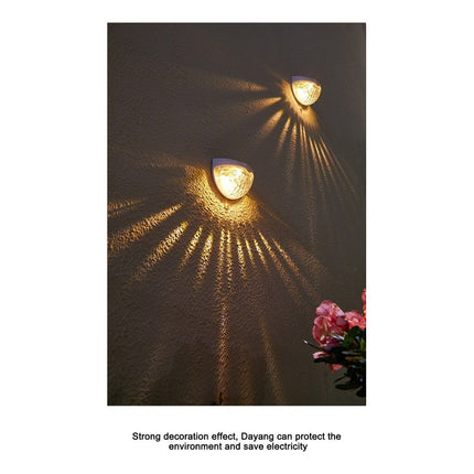 Foco Aplique Solar Led Decoración Fotocélula Cálida X Unidad