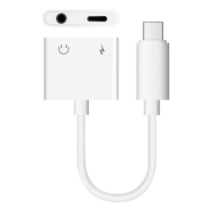 Adaptador Tipo C 2 En 1 Permite Cargar Y Escuchar Música Sim