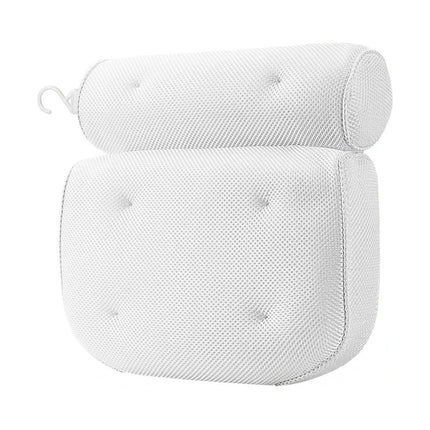 Almohada Para Bañera Tela Air Mesh Antideslizante Con Ventos Blanco