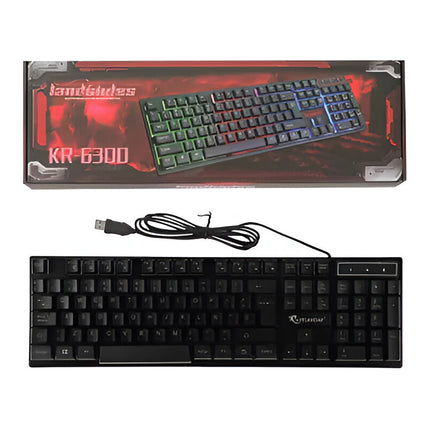 Teclado Gamer Símil Mecánico Kr-6300 Negro 1