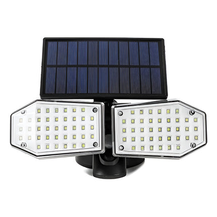 Foco Solar 78 Led Articulado Panel Solar Y Sensor 30 W Blanco