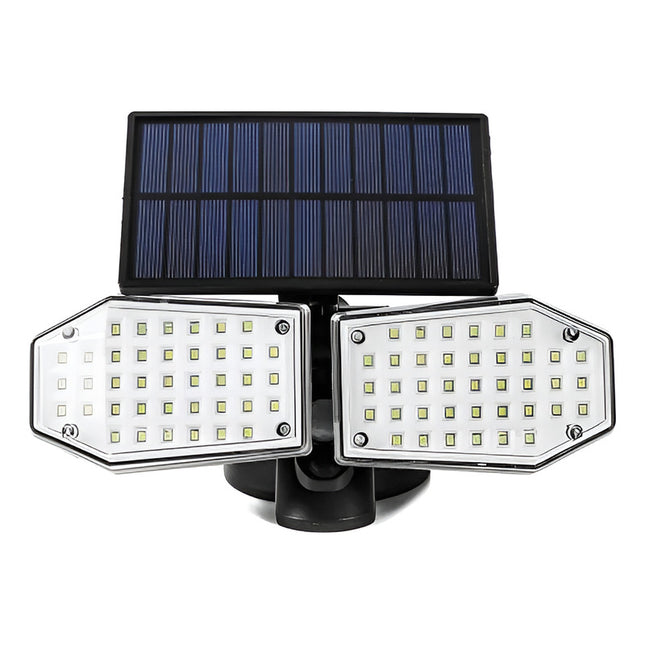 Foco Solar 78 Led Articulado Panel Solar Y Sensor 30 W Blanco
