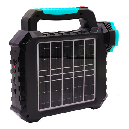 Foco Linterna Recargable + Luz Emergencia Blanco Negro Y Celeste