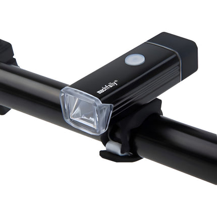 Luz Led Para Bicicleta Recargable Batería: 1200 Mah Aluminio Negro