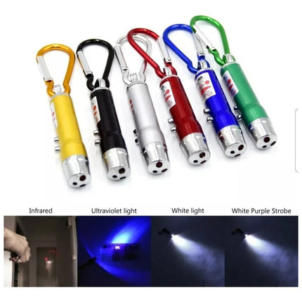 Puntero Laser 3 En 1 Linterna Y Llavero Incluye Pilas  Rojo Rojo