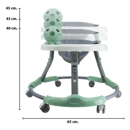 Andador Infantil 6 Ruedas  Ajustable Con Luz Sonido 22350 Varios