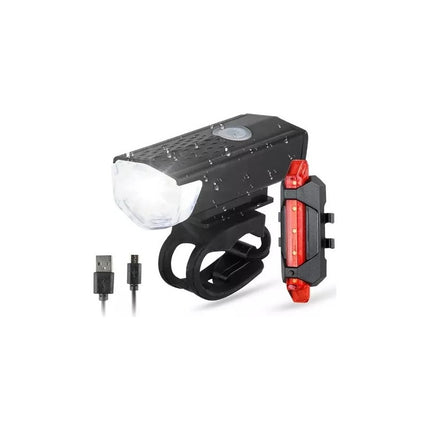 Kit De Luces Led Bicicleta Delantera Y Trasera Recargables