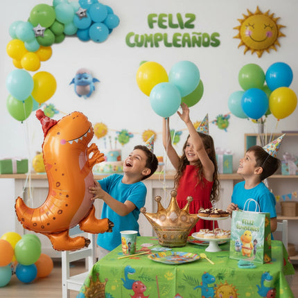 Set De Globos Y Decoracion Para Cumpleaños De Dinosaurio