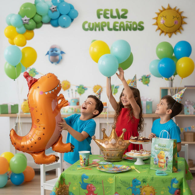 Set De Globos Y Decoracion Para Cumpleaños De Dinosaurio
