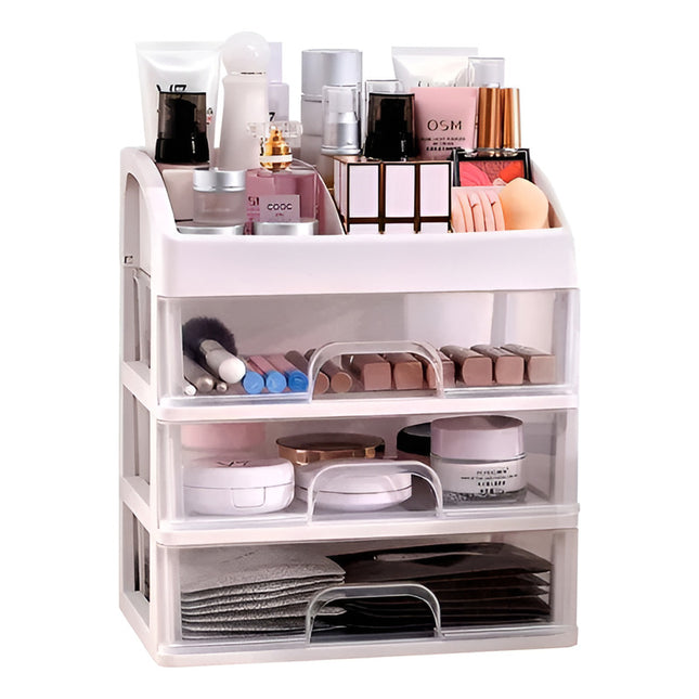 Organizador De Cosméticos 3 Cajones + 1 -estante Multiuso V