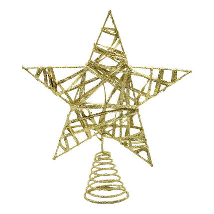 Puntero De Navidad Estrella Dorada 21x17cm Ccm00108 Dorado