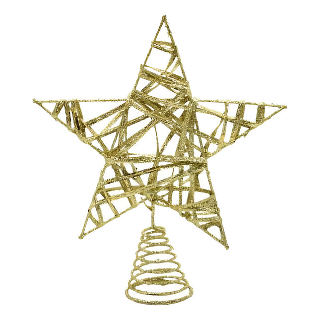 Puntero De Navidad Estrella Dorada 21x17cm Ccm00108 Dorado