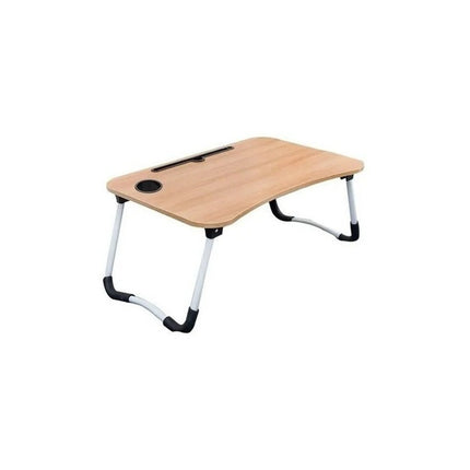 Mesa Desayuno Plegable Con Posa Vaso + Ranura Tablet  Na