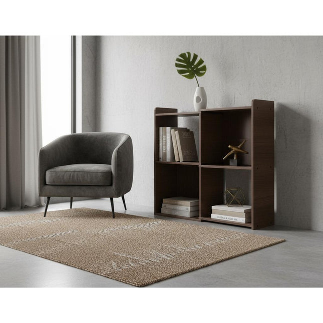 Mueble Estanteria De Madera, Estantes Cubos Flotante  Marrón