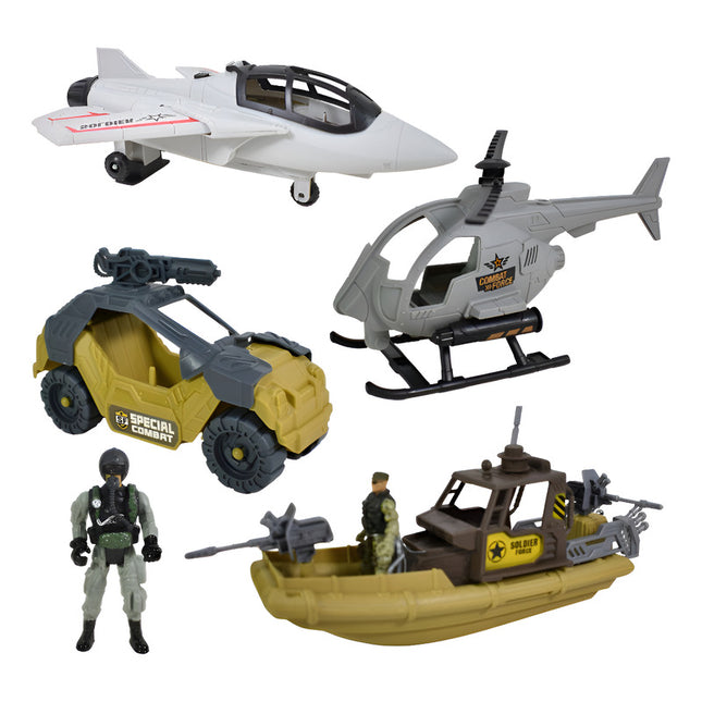 Set De Vehículos De Combate Juguete  Ty363179b V