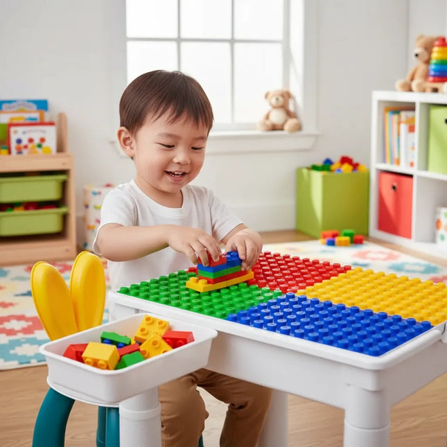 Mesa De Juegos Con Bloques Y Silla 102pcs Ty373008 102