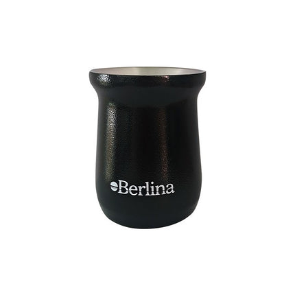 Mate Alto Doble Pared Aislante Acero Inoxidable 260ml  Negro