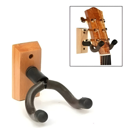 Soporte Para Colgar Guitarra O Bajo De Pared Madera