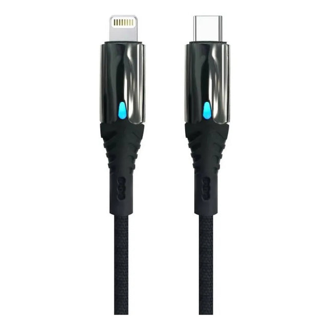 Cable Reforzado De Carga Rapida Ligthing A Tipo C Negro