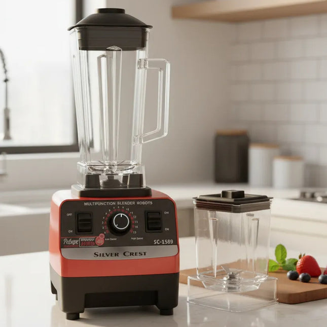 Licuadora Electrica Doble Vaso Silver Crest Negro